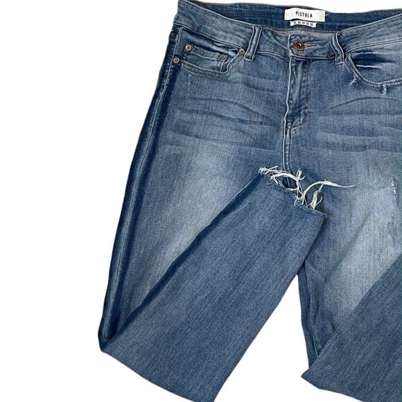 Pistola Women's Audrey Striped Skinny Jeans in Monaco Style # P6730JFK-MNC Sz 30 - Picture 4 of 10